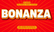 Bonanza 3d editable text effect vector template