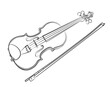 The Sketch of a classical violin.
