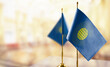 Small flags of the Commonwealth on an abstract blurry background