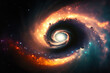 abstract representation of a backdrop space vortex Stars, black holes, nebulas, and sp make up the cosmos. Generative AI