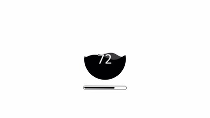 Wall Mural - Loading bar download indicator progress with liquid circle fill animation on alpha screen transparent background