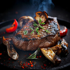 grilled beef steak