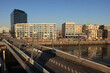 Hamburger HafenCity; Neues Quartier am Baakenhafen; Blick vom View Point über die Baakenbrücke zum Versmannkai