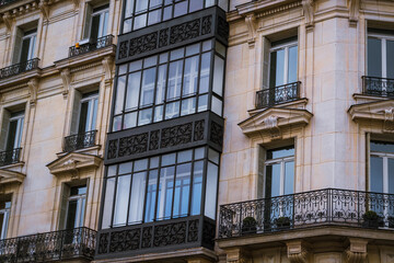 Wall Mural - facade of an building with windows