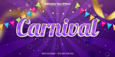 Wall Mural - Carnival editable text effect in modern trend style