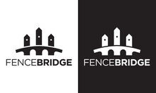 Black White Fence And Bridge Logo Symbol Vector Illustration