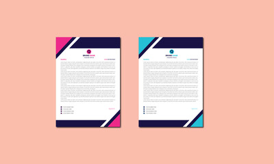 template modern letterhead design