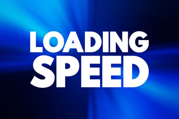 Poster - Loading Speed text quote, concept background