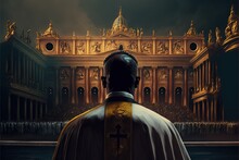 Black Pope Just Elected In Vatican Illustration Generative Ai