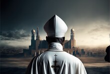 Black Pope Just Elected In Vatican Illustration Generative Ai
