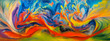 Twisted, colorful background in the shapes of flowing liquid