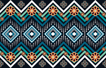 Wall Mural - Geometric ethnic pattern seamless. ethnic seamless pattern. Design for cloth business, curtain, background, carpet, wallpaper, clothing, wrapping, Batik, fabric,Vector illustration.