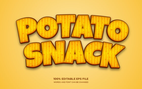 Potato Snack editable text style effect	
