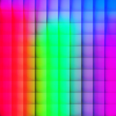 Poster - Rainbow and blue vector lowpoly gradient background with geometrical shadow squares and straight lines can be used for wallpaper. Neon lights style, modern abstract art for web and mobile apps.