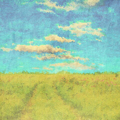 Wall Mural - retro watercolor background