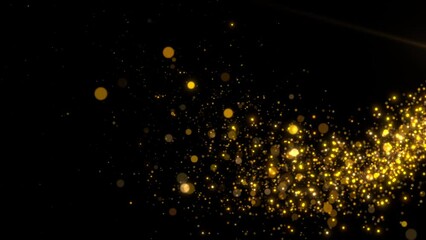 Wall Mural - rich gold particles reveal stars alpha light channel
