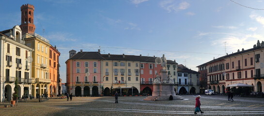 Wall Mural - piazza cavour di vercelli, italia