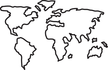 Naklejka na meble world map