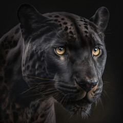 Wall Mural - Portrait of a panther, Generative AI