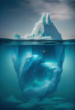 Icebergs On And Under The Sea