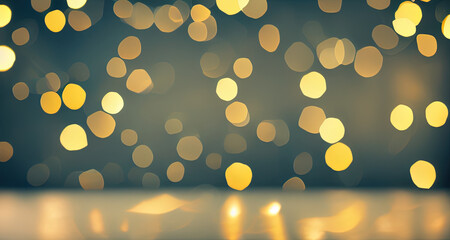 bright bokeh background sparkles on dark background