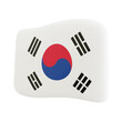 © j_everton - Flag of South Korea icon illustration, South Corean flag 3d render isolated