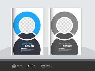 Poster - Corporate abstract brochure cover page annual report book cover business profile design template elegant modern editable text and vector design layout