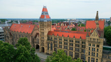 Famous Building Of Manchester Museum - Aerial View - Drone Photography