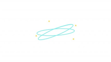 Poster - Animated dizziness element. Flat cartoon style HD video footage. Accident fall. Feeling bad. Concussion color illustration on white background with alpha channel transparency for animation