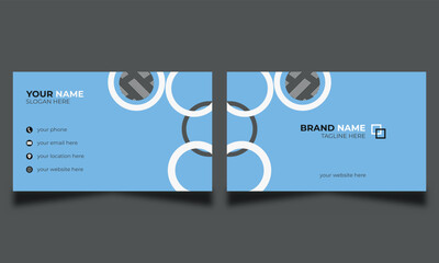 minimal geometric business card template,  corporate illustration vector deign,
