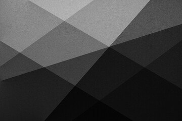 Wall Mural - Black white abstract modern background for design. Geometric shape. Squares, triangles, lines, faces. Gradient. Matte. Minimal. Template.