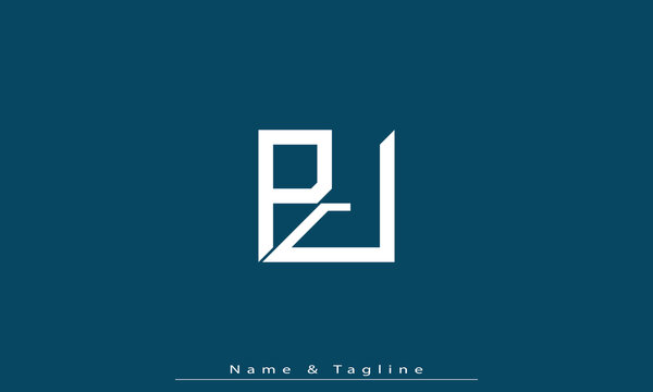 Alphabet letters Initials Monogram logo PJ , JP