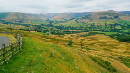 Wall Mural - Hope Valley at Peak District National Park - drone photography