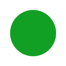 Huge Green Dot On White Background. Green Dot Vector.