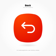 Leinwandbilder - Arrow back icon. Previous direction symbol. Icon arrow symbol. Left symbol. Returning arrow icon. Return icon. Go back sign.
