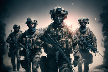 Special Forces. Soldiers Ai Generated.
