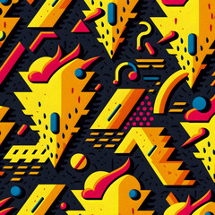 Wall Mural - 80s and 90s pattern,granular texture, background, illustration