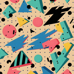 Wall Mural - 80s and 90s pattern,granular texture, background, illustration