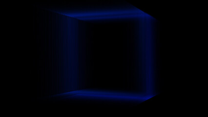 Aufkleber - Absorption tunnel on a black background. Hypnotic abstract illusion. Abstract 3d portal. 3d rendering.