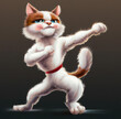 Karate style cat
