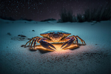 Wall Mural - Crab on a beach