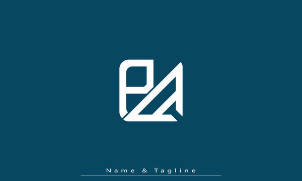 Alphabet letters Initials Monogram logo PA , AP