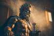 Ancient Greek god statue, antique sculpture,ai generated