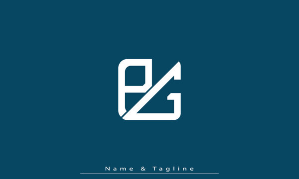 Alphabet letters Initials Monogram logo PG , GP