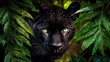 Magnificent panther in the jungle, wallpaper 4k
