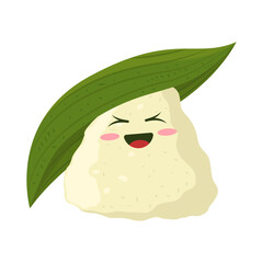 Poster - cute zongzi with leaf