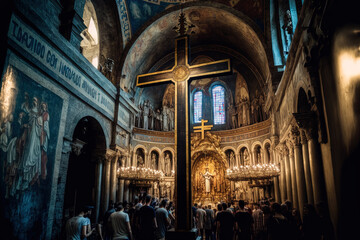 Wall Mural - Istanbul, Turkey's Orthodox Patriarchal Church of Saint George. Generative AI