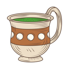 Wall Mural - green tea mug