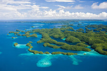 Aerial View Of Islands Of Palau