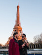 © Angel - gay couple in paris with the eiffel tower
